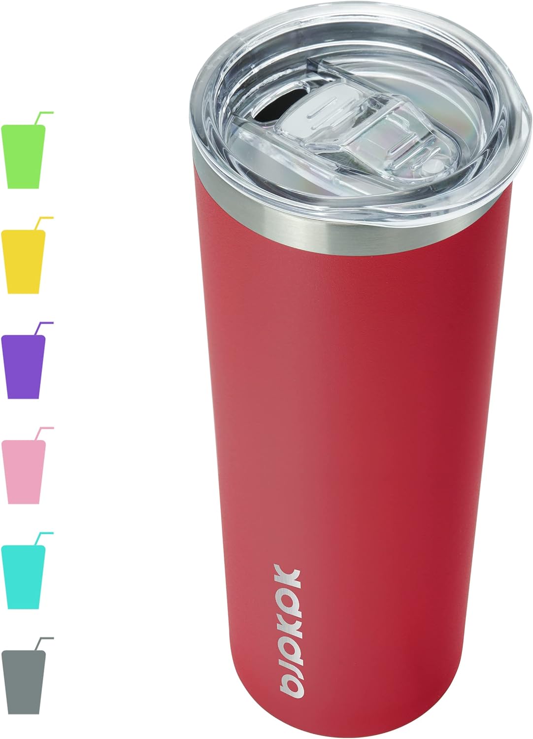 BJPKPK Skinny Tumbler with Lid 20 oz Stainless Steel Slim Vacuum Insulated Tumblers Cup,Gray